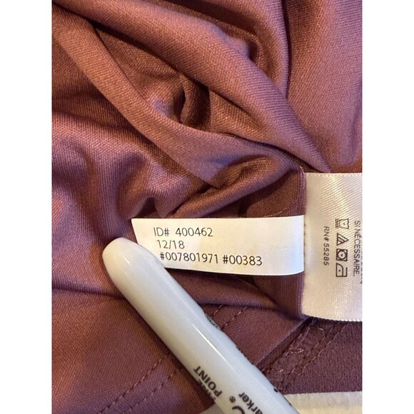 Express Womens Sheath Mini Dress Cap Sleeve Back Zip Dark Mauve Pink Size XS - Picture 9 of 9